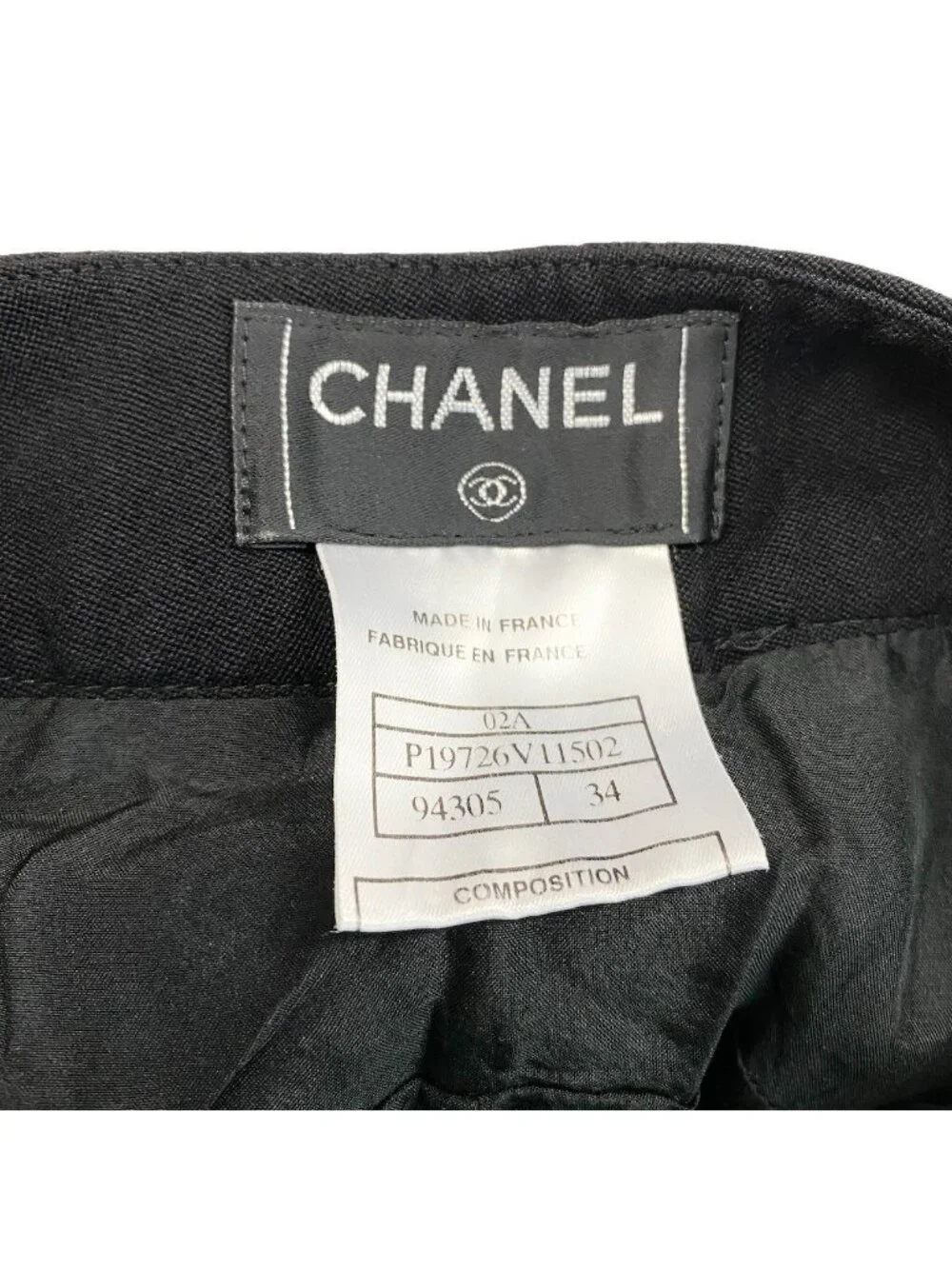 Chanel Trousers Pants Bottom 34 Black Wool